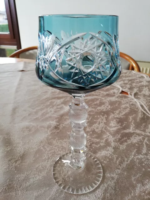 Weinglas Römer Kristall Türkis Höhe 20 cm Durchmesser 7,5 cm