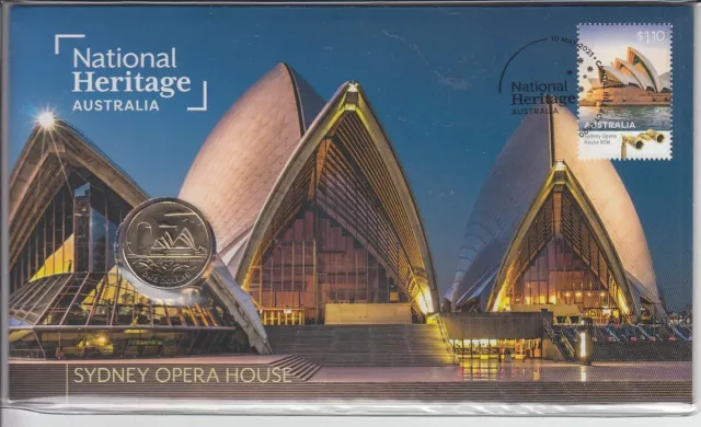 Australia 2021 Sydney Opera House PNC $1 coin