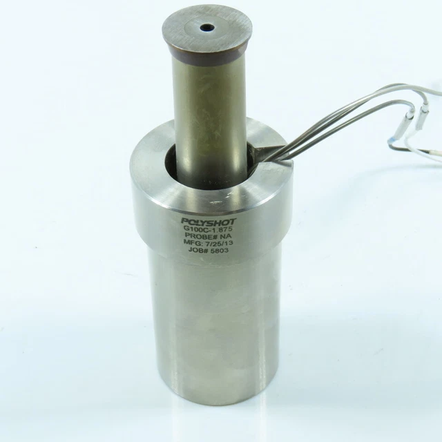 Polyshot G100C-1.875 Injection Molding Heated Sprue Bushing 1-3/4" OD 5-1/2" OAL