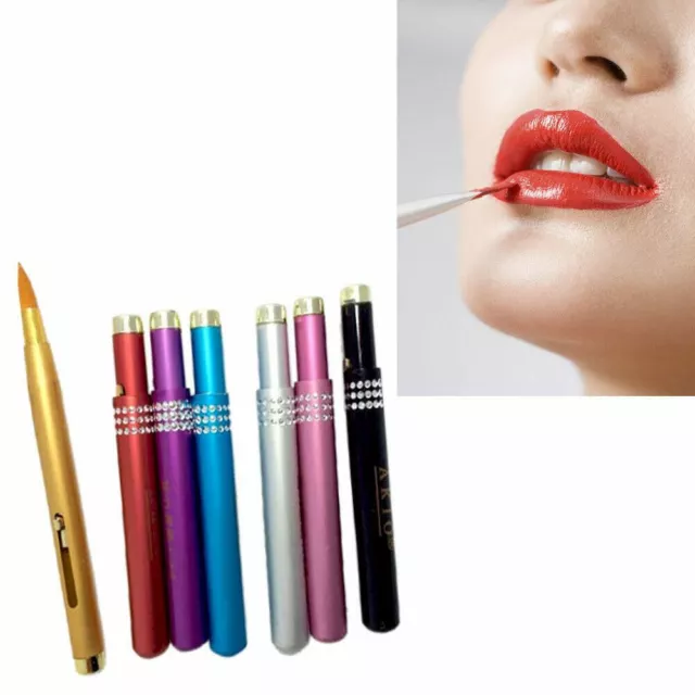 Women Portable Retractable Cosmetic Lip Brush Lipstick Gloss Beauty Makeup Tool