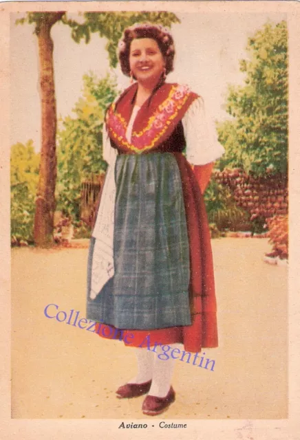 Cartolina postale nuova dei costumi di AVIANO (PN) - Costumi folkloristici