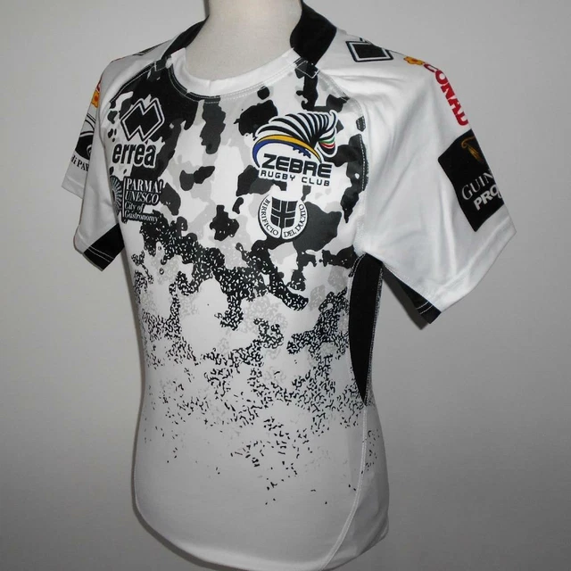 Zebra Rugby Errea Herren Auswärts Rugby Union Trikot 2018-2019 Neu Hemd Maglia