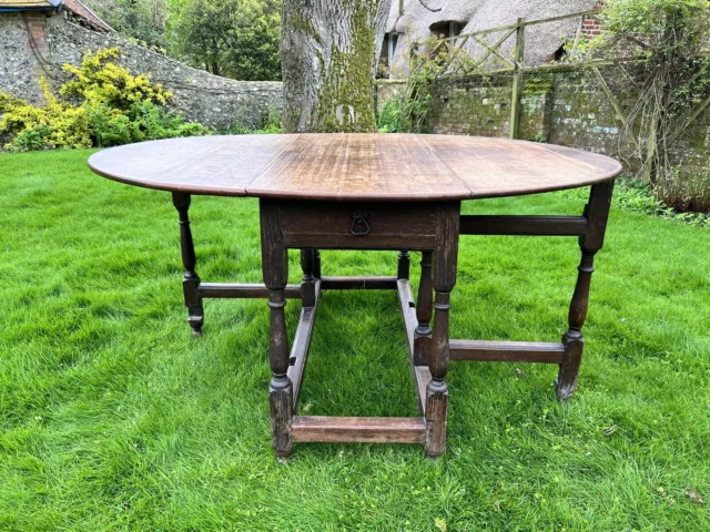 Antique oak Gateleg Table Oval C.1900