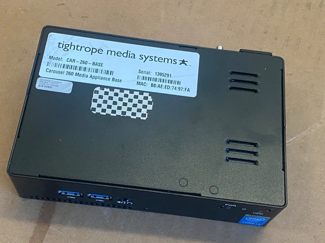 Tightrope Carousel 260 Digital Signage Media Player CAR-260-BASE WIN 10