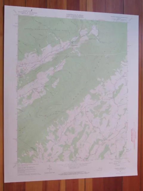 Augusta Springs Virginia 1968 Original Vintage USGS Topo Map