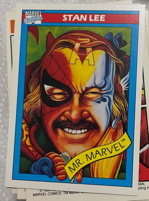 1990 Marvel Universe SERIES 1 Stan Lee Mr. Marvel #161 ROOKIE Trading CARD! Nice