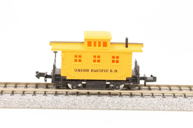 N Bachmann Old Time Bobber Caboose Union Pacific RR Yellow