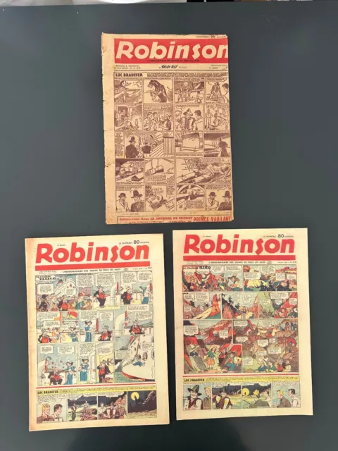 lot 3 ROBINSON N° 217. 218 de juin 1940 et 218 de OCT 1940  périodique rarissime