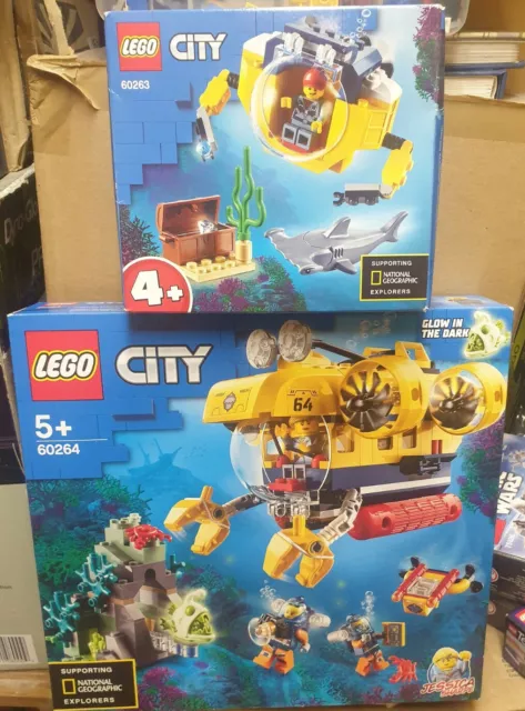 LEGO City 60264 60263 Ocean Exploration Submarine & mini-submarine new sealed