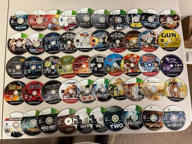 Lot Of 50 DAMAGED NON WORKING Games PS2 XBOX 360 Gun, Halo, Tekken C
