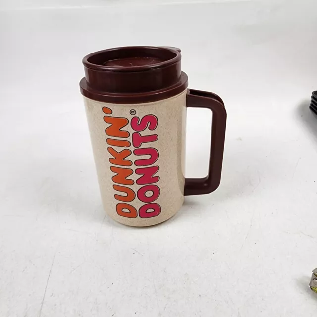 Vintage Dunkin Donuts Giant Coffee Travel Mug Plastic Thermo Whirley 1980’s NEW