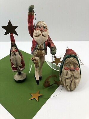 House of Hatten Enchanted Forest Santa Claus Christmas Ornament & Head 1988