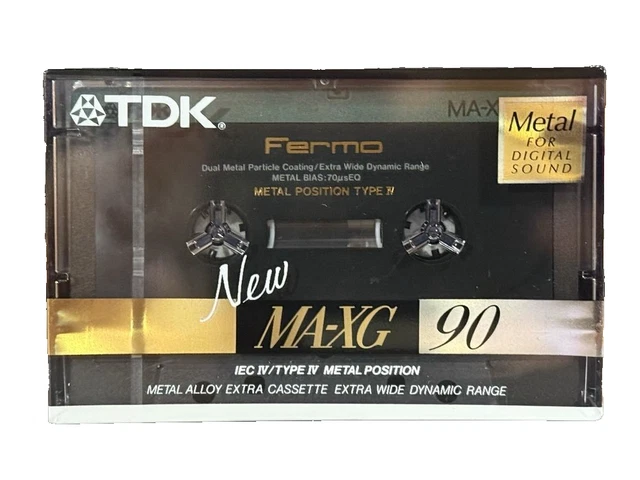 Cassette TDK MA-XG 90 - Métal Position IV - Japan 1990 - Neuve Sous Blister