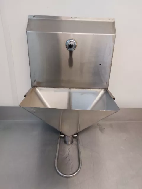 Commercial stainless steel knee operated hand wash sink