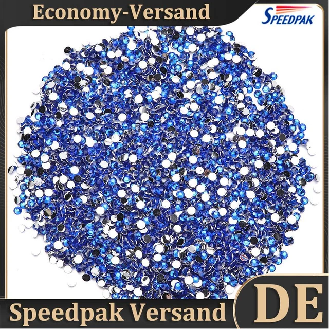Prosperveil 30 g 4 mm Kristall flache Rückseite Strasssteine Strass Steine Rund