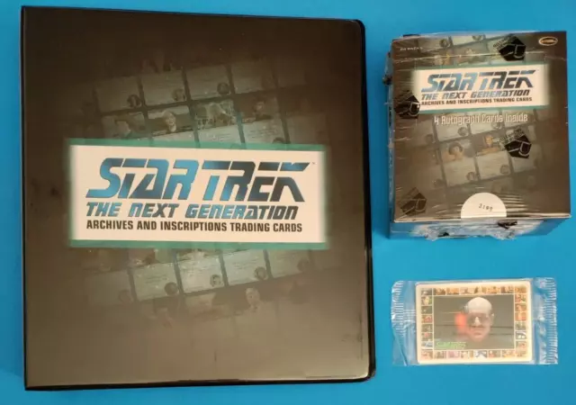 Star Trek The Next Generation Archives & Inscriptions trading card box/binder/ct