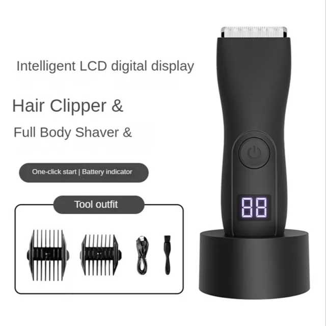 Electric Hair Trimmer and Shaver For Men Body Groomer Groin&Ball Pubic Hair1729