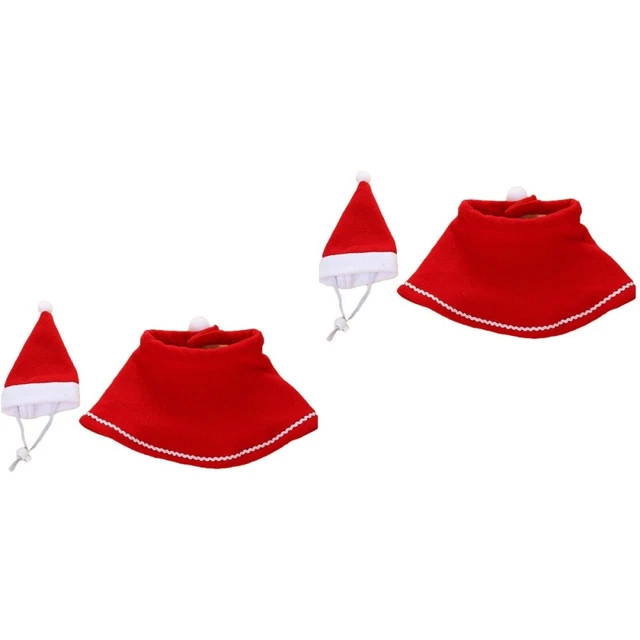 Set 2 Haustier Santa Kostüm Hund Santa Kostüm Welpen-Outfits