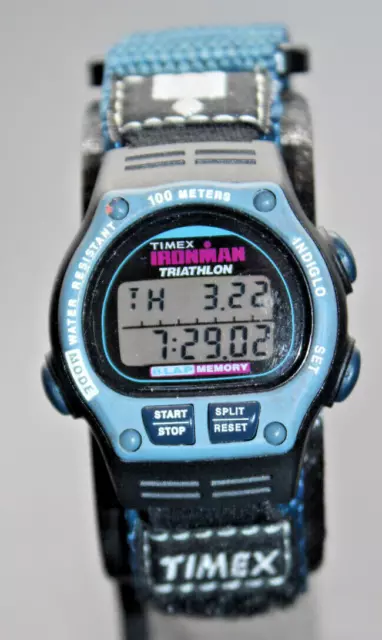 Timex Ironman Triathlon 8 lap women's digital sports watch wrap strap- New