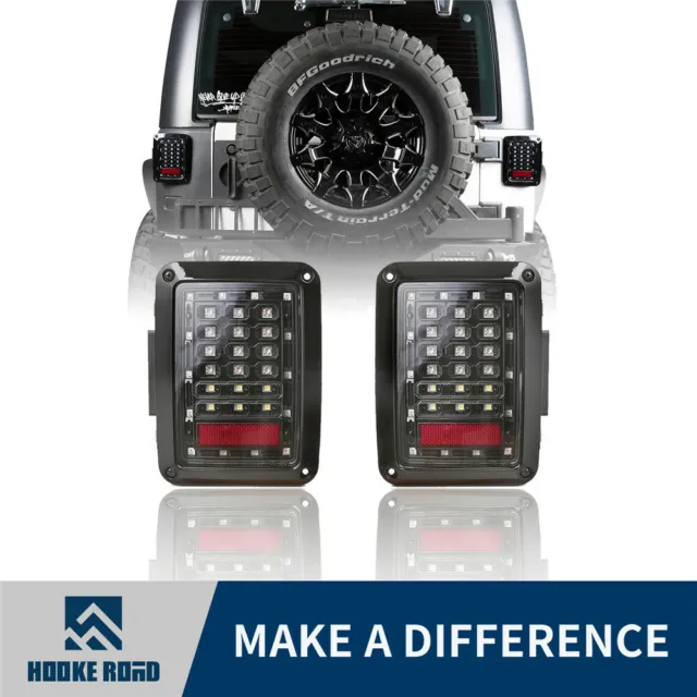 Waterproof LED Tail Light Brake and Turn Signal Light for 07-18 Jeep Wrangler JK
