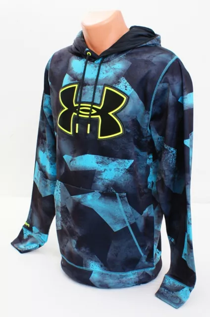 Sudadera con capucha Under Armour Storm estampada azul logotipo grande para hombre nueva con etiquetas 3