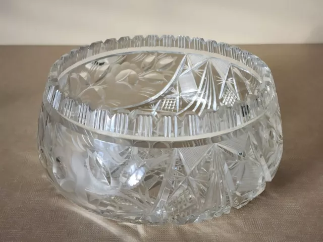 Antique American Brilliant Cut Glass Bowl