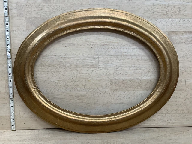 ANTIQUE PHOTO FRAME Gold Gilt Wood Fits 19 3/4 x 13 13/16" Picture Size Fine Art