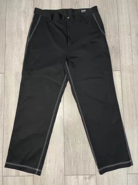 Adidas 3 stripe on sale golf trousers black