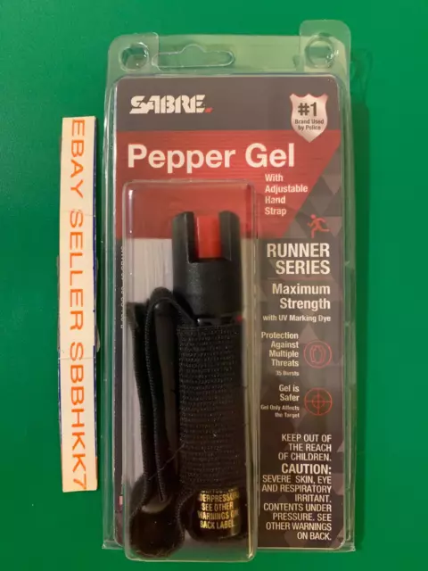 Sabre Red Jogger Runner Pepper Gel UV Spray .75oz Repellent Self Defense EX 9-27