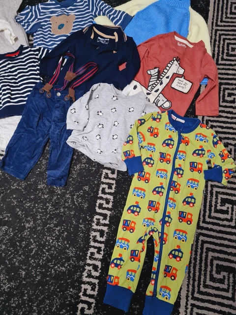 #A21 Huge Bundle Of Baby Boy Clothes 9-12months NEXT GEORGE PRIMARK H&M NUTMEG 9