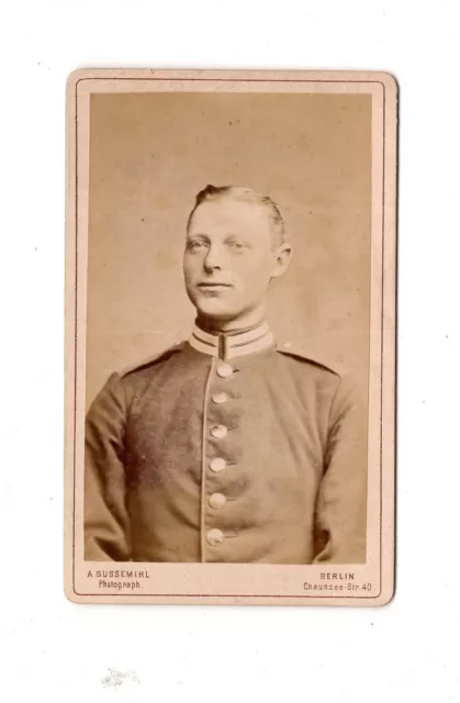 CDV Foto Soldat - Berlin 1880er