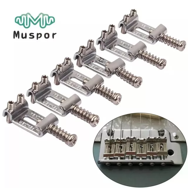 6pcs Roller Bridge Tremolo Saddles for Strat Stratocaster Tele Telecaster Guitar