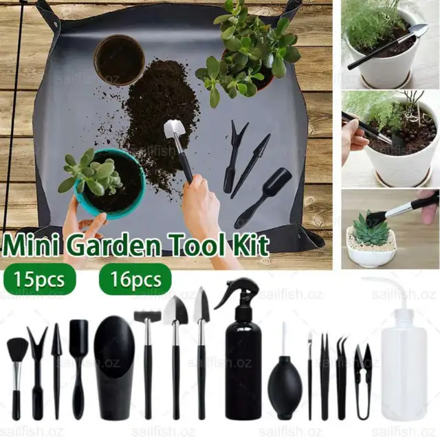 15/16Pcs Mini Garden Tools Succulent Planting Kit Gardening Accessories Bonsai