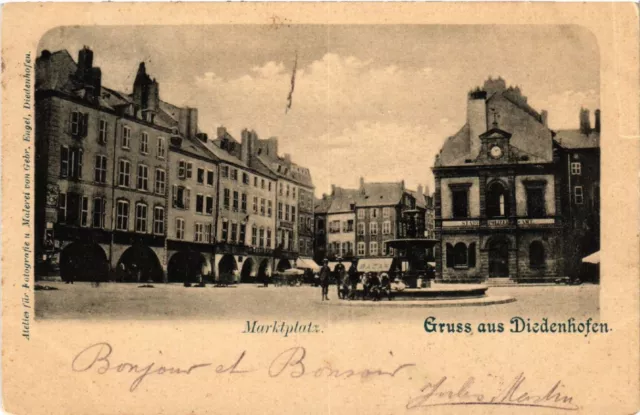 CPA AK Marktplatz - Gruss aus Diedelhofen (454737)