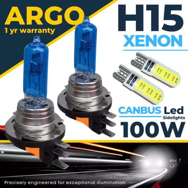 H15 XENON WHITE DRL High Beam Headlight 711 Bulbs 100w Hid Canbus Error  Free 12v £15.95 - PicClick UK