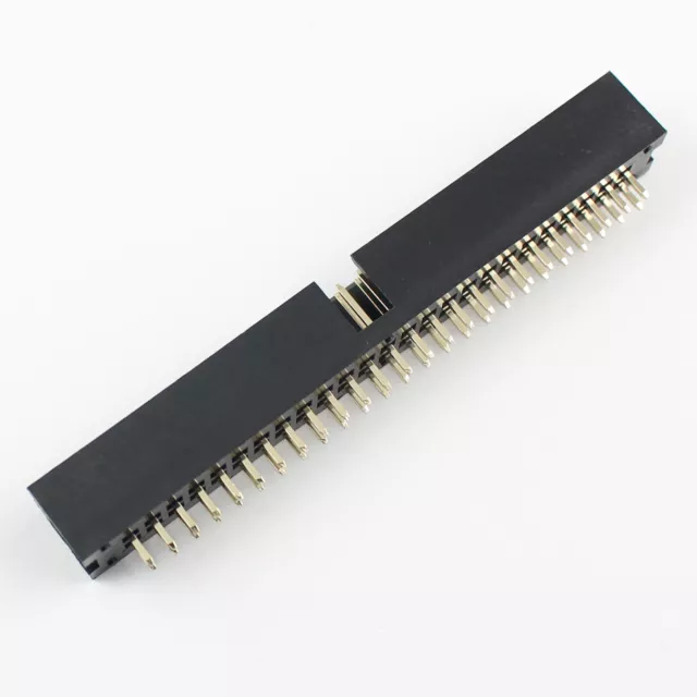 100Pcs 2.54mm 2x25 Pin 50 Pin Straight Male Shrouded Box Header IDC Connector 2