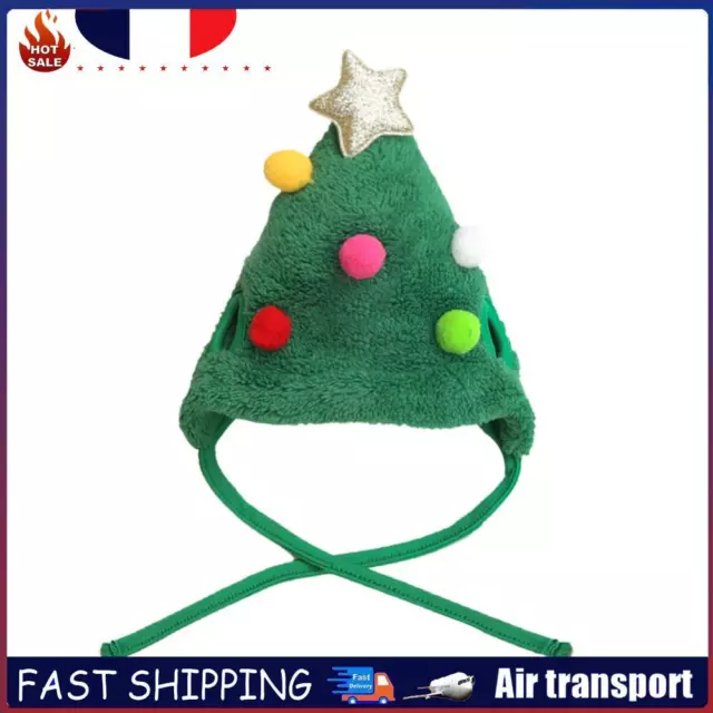 Christmas Warm Dog Decorative Clothes Pet Hat Collar Bib Dress up (S Hat) FR