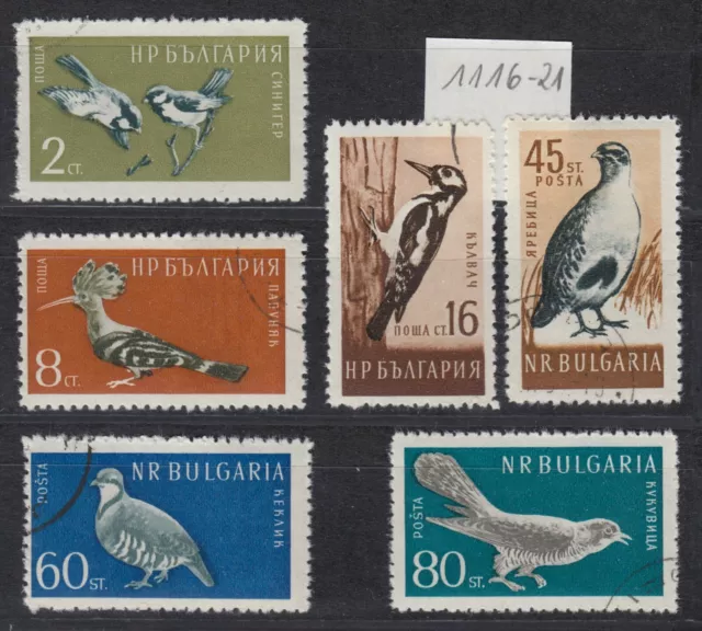 Bulgarien 1959 Mi-Nr. 1116-21 gestempelt - Vögel