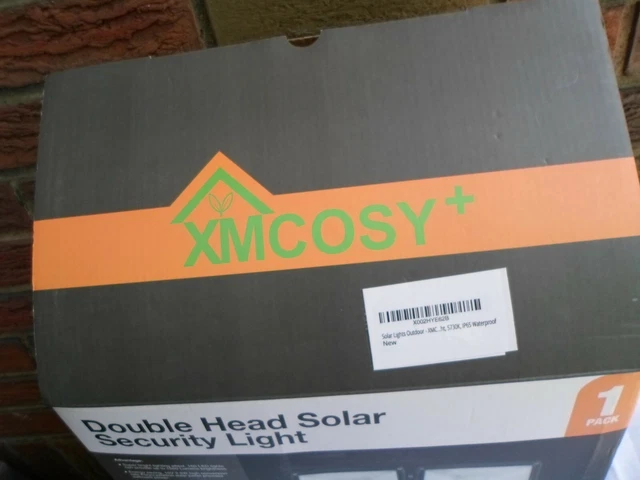 new double head solar security light with sensor black with separate solar panel