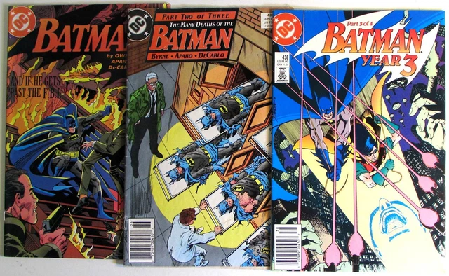 Batman Lot of 3 #432,434,438 DC Comics (1989) VF- 1st Print Comic Books