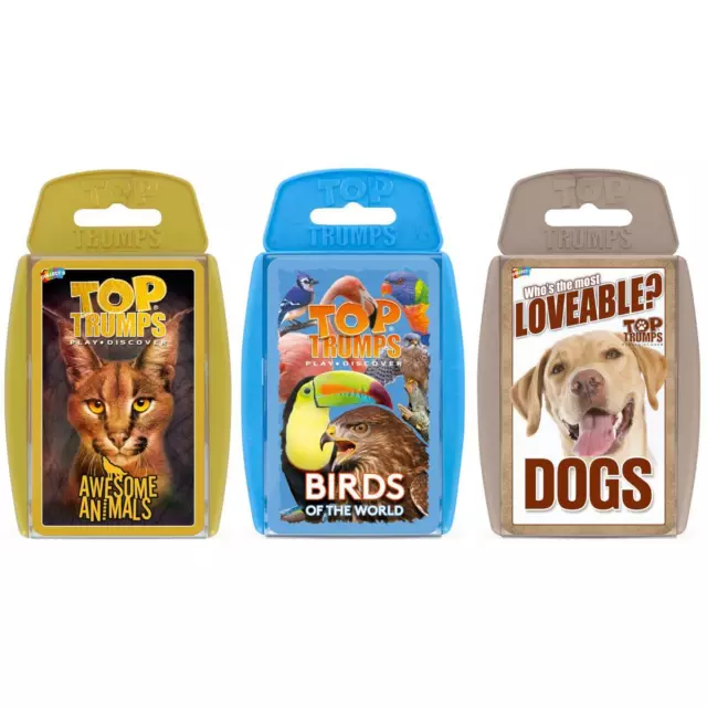 Awesome Animals Top Trumps 3 Pack Card Game Bundle