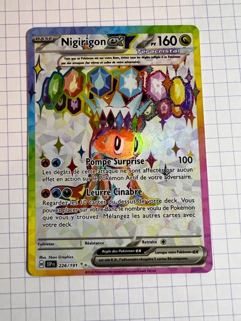 Nigirigon-ex Pv 160 142/191 - Carte Double Rare - Écarlate Et Violet Étincelles Déferlantes