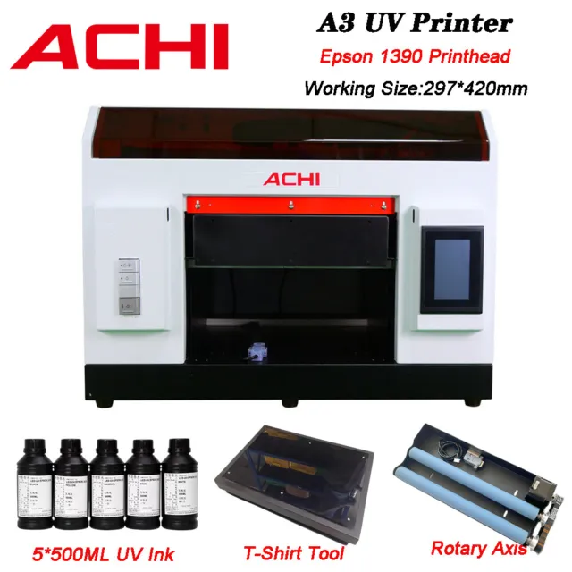 A3 UV Flatbed Printer R1390 Printer Head For T-shirt Print With UV Ink EU Ship