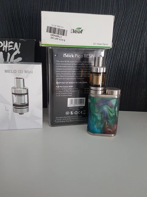 ELEAF ISTICK PICO RESIN Kit mit MELO 3 Mini , E-Zigarette, Shisha EUR 29,50  - PicClick DE