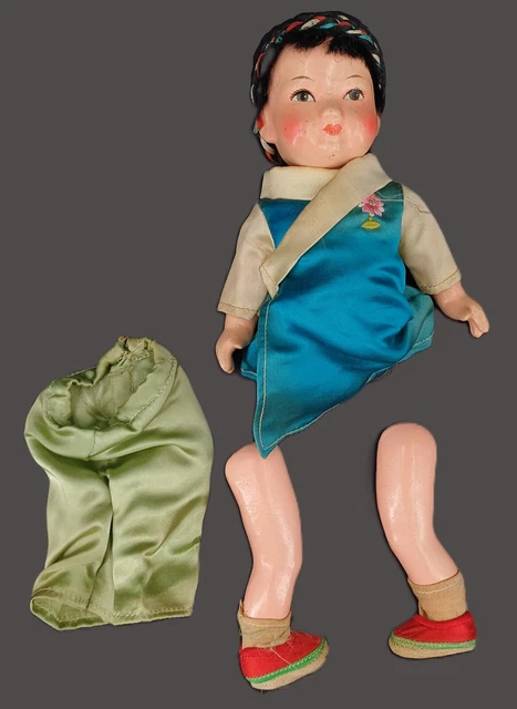ANCIENNE POUPEE EN PORCELAINE démembrée CHINE TIBET INDE ? JUMEAU GEGE