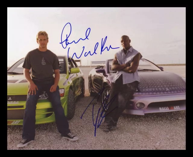 Fast & Furious - Paul Walker & Tyrese Gibson Autograph Signed & Framed Photo