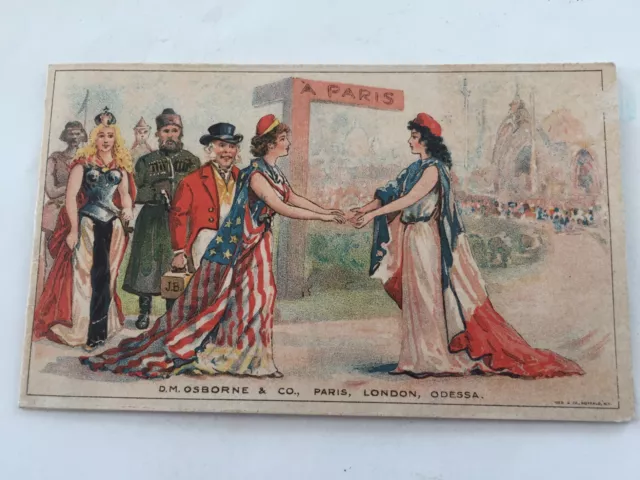 Carte Postale Ancienne Publicite A Systeme De Depliant Machine Agricole Osborne