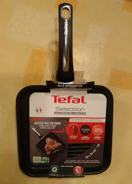 Grillpfanne Tefal, Aluguss, Titanium Antihaftbeschichtung