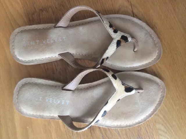 Mint velvet ellen leopard flip flops cheap