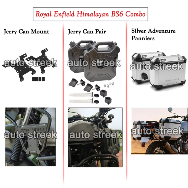 FIT FOR ROYAL Enfield Himalayan BS6 Jerry Can Mount, Pannier Boxes